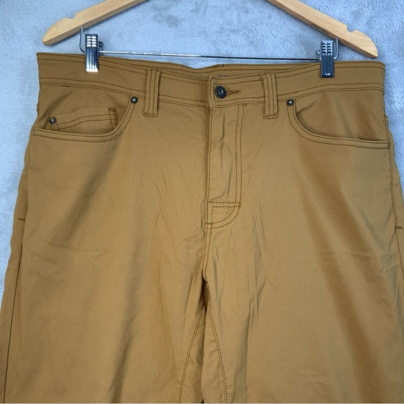 Prana Slim Fit Outdoor Active Pants. Golden Brown. Men’s Size 34. - Picture 3 of 8
